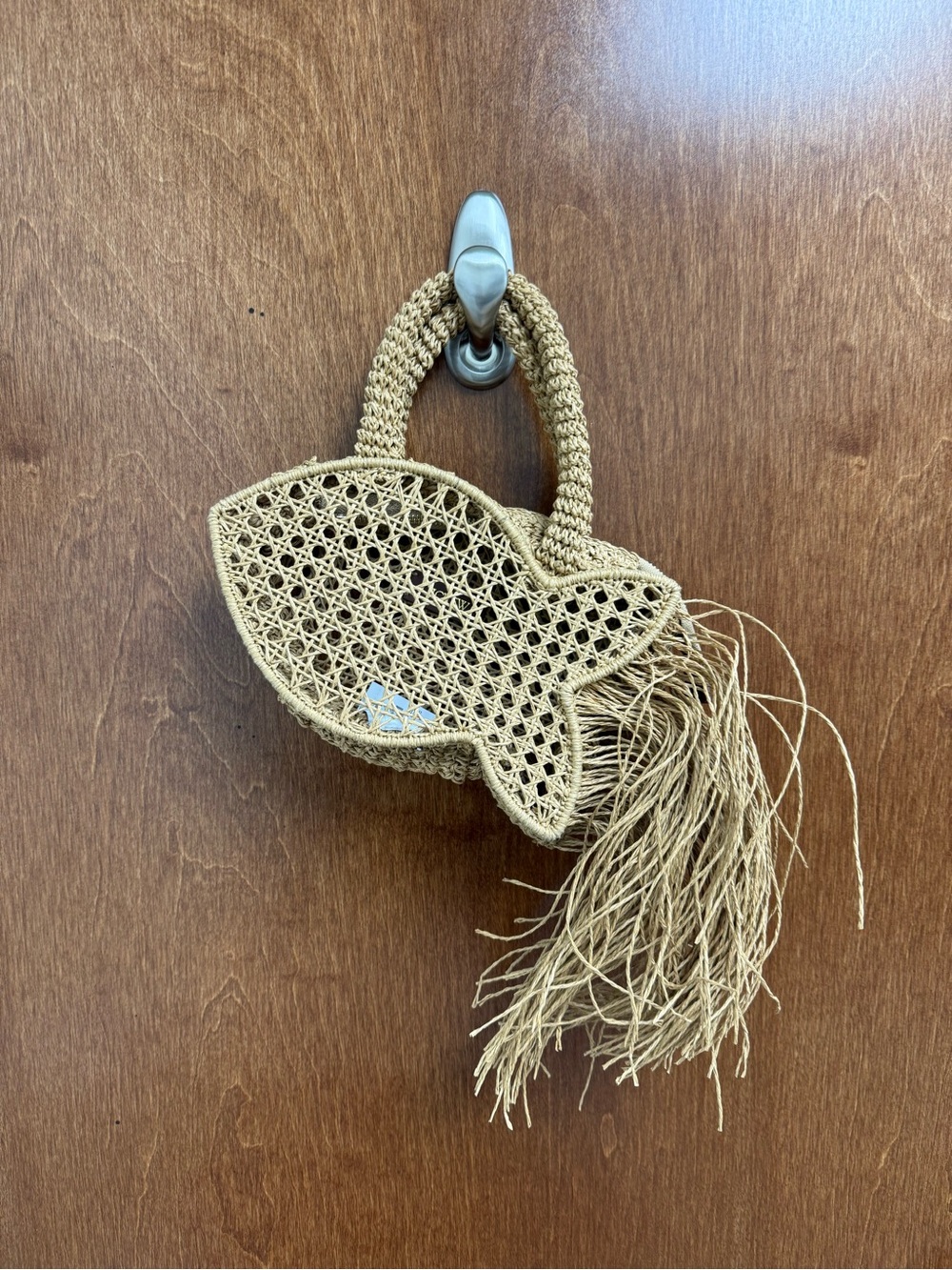 J. Crew Woven Fish-Shaped Straw Handbag in Natural Tan - Picture 2 of 3